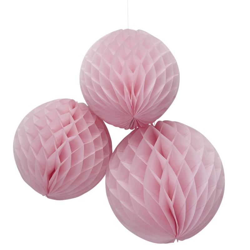 Pink Honeycomb Balls - Princess Party