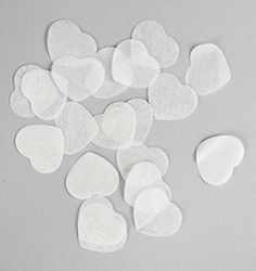Heart Tissue Paper Confetti White