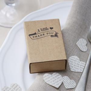 Kraft Matchbox Favour Boxes - Vintage Affair