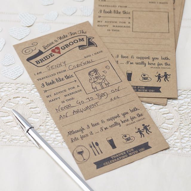 Advice For The Bride & Groom Cards - Vintage Affair