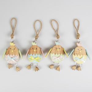 Mr Egg Pastel Easter Wooden Hanging Decoration