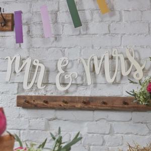 Mr & Mrs Wooden Bunting - Boho