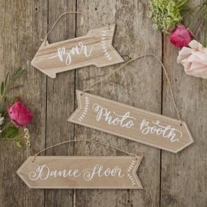 Wooden Arrow Signs - Boho