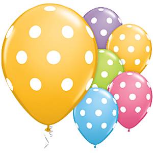 Multicoloured Big Polka Dots Balloons
