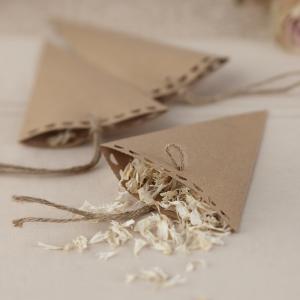 Brown Kraft Confetti Cones - Vintage Affair