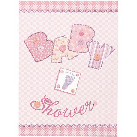 Invitations Card Baby Stitching Pink