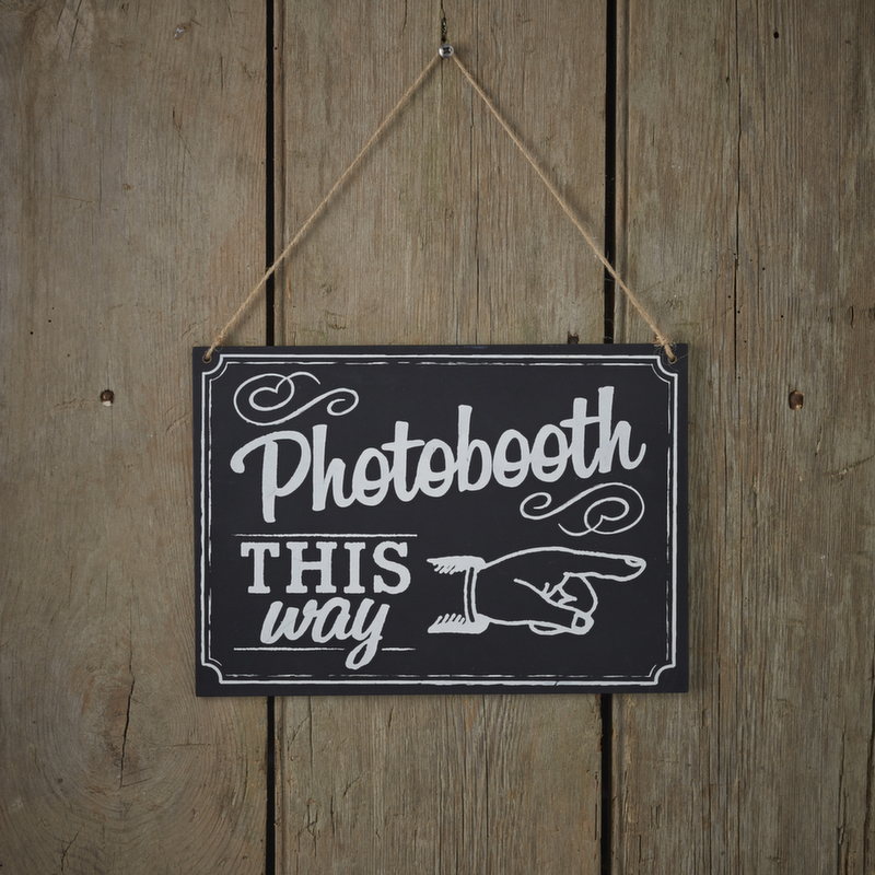 Photo Booth Chalkboard Wooden Sign - Vintage Affair