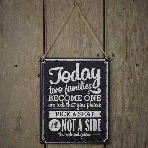 'Two Sides' Chalkboard Wooden Sign - Vintage Affair