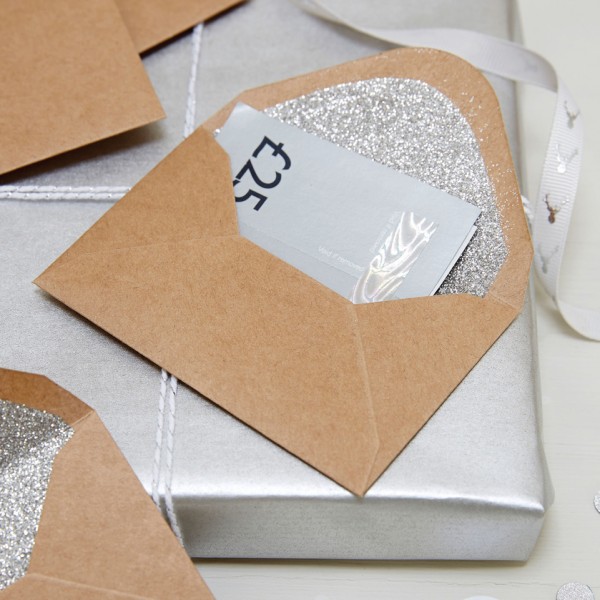 Festive Gift Card & Money Envelope - Christmas Metallics
