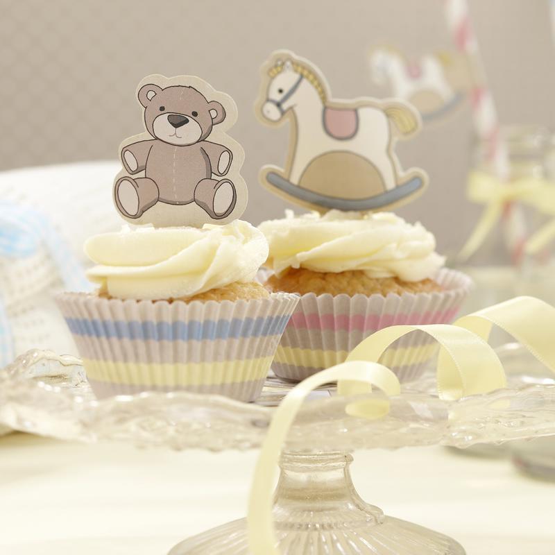 Cupcake Cases & Toppers Kit - Rock-a-bye Baby