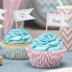 Blank Cupcake Sticks - Chevron Divine