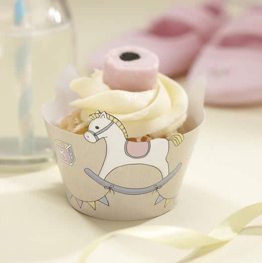 Cupcake Decoration Wraps - Rock-a-bye Baby
