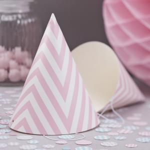Party Hats - Pink - Chevron Divine