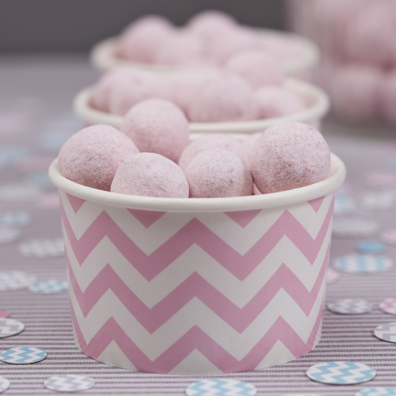 Ice Cream/Treat Tubs Pink - Chevron Divine