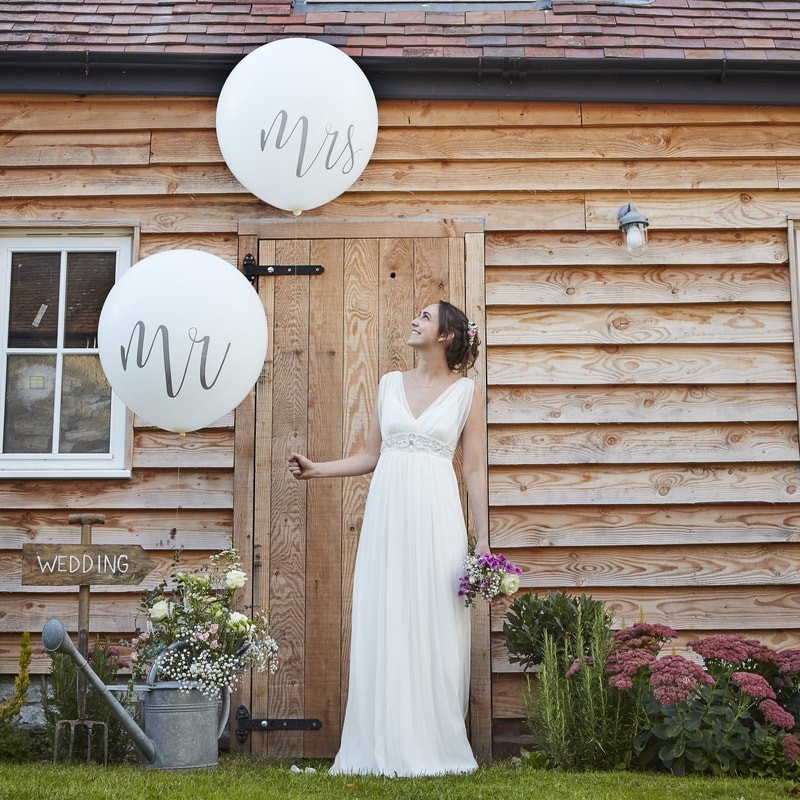 Huge Mr And Mrs Balloons - Rustic Country
