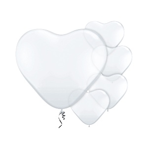 Diamond Clear MIni Heart Balloons