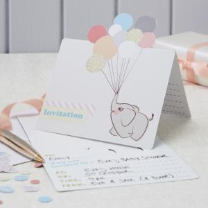 Elephant Baby Invitations - Little One