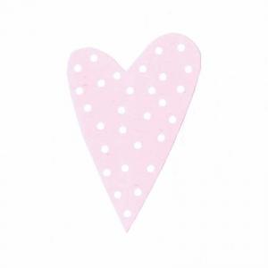 Pink/White Modern Heart Dot Label
