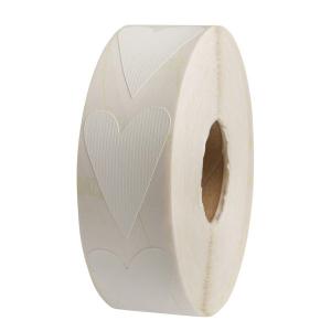 White Ribbed Heart Label