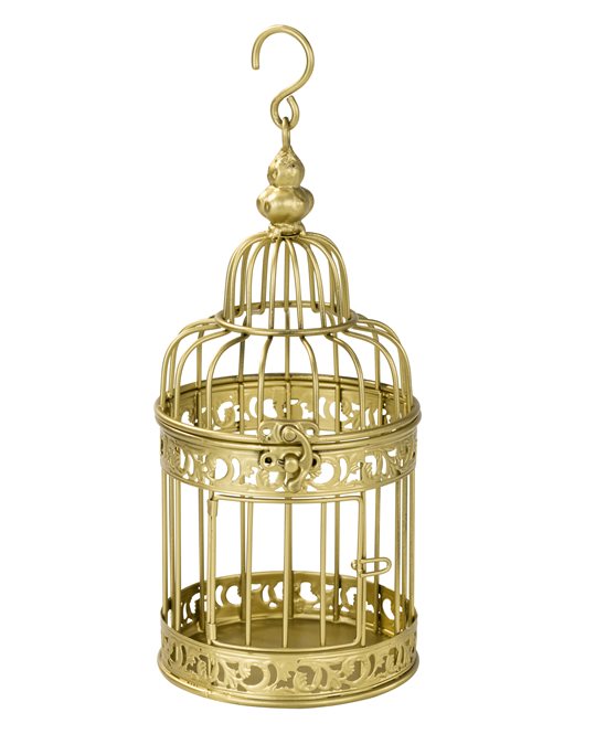 Be Happy Gold Birdcage