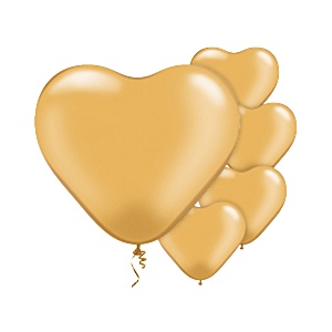 Gold Mini Heart Balloons