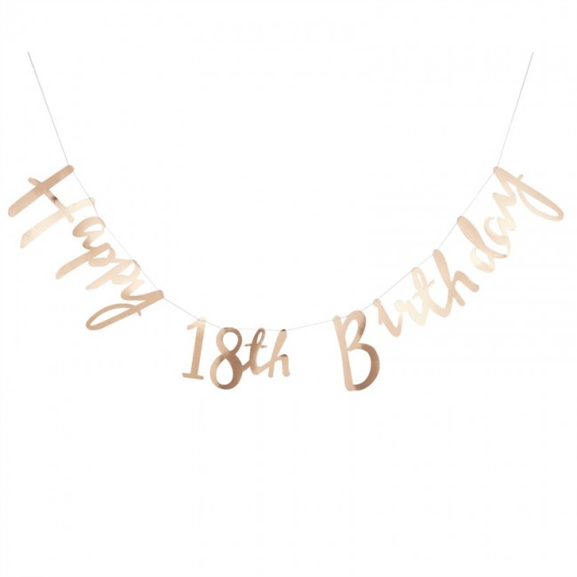 Gold Happy 18th Birthday Bunting - Pick & Mix