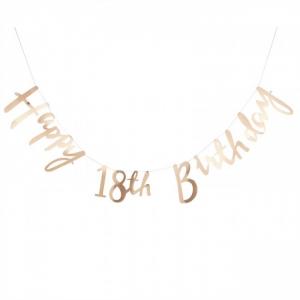 Gold Happy 18th Birthday Bunting - Pick & Mix
