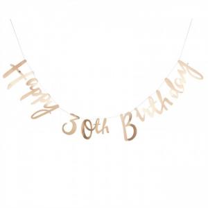 Gold Happy 30th Birthday Bunting - Pick & Mix
