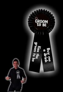 Groom To Be Brooch - svart brosch till svensexan