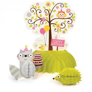 Happi Woodland Girl Honeycomb Centrepiece Set