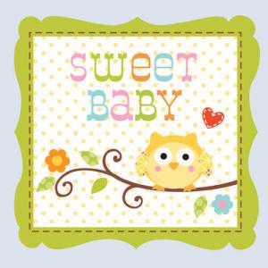 Happi Tree Sweet Baby Boy Beverage Napkins