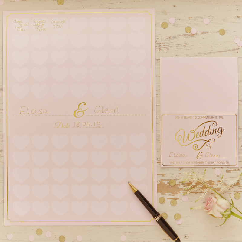 Heart Guest Book A3 Poster - Pastel Perfection