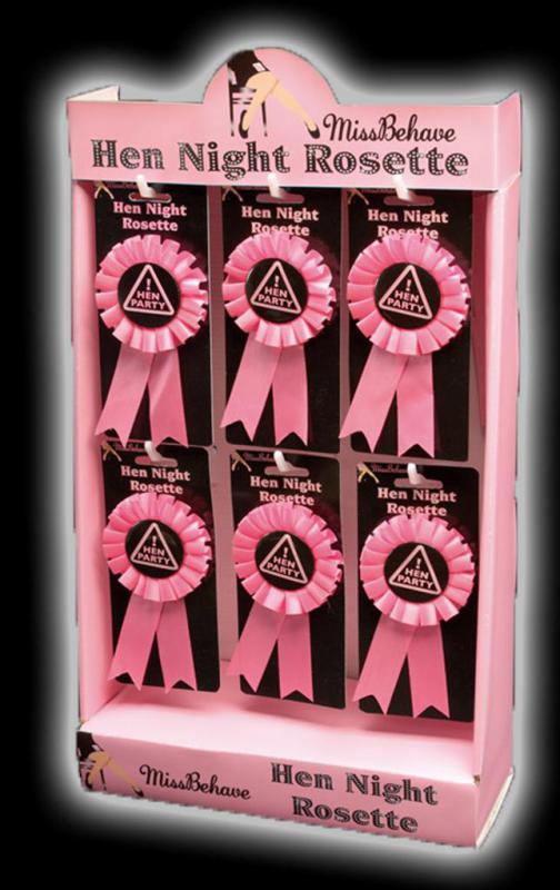 Hen Night Rosette - rosa möhipperosett