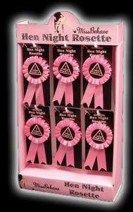 Hen Night Rosette - rosa möhipperosett