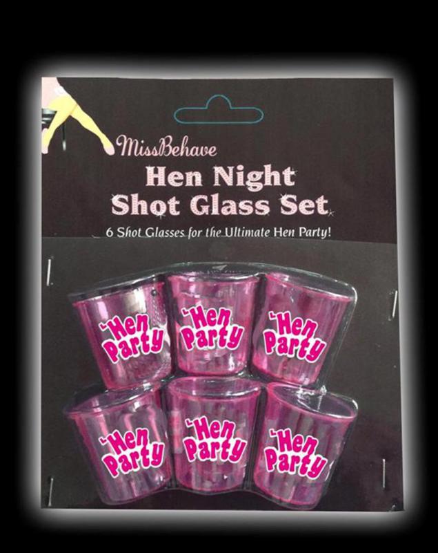 Hen Night Shot Glass Set - shotsglas för möhippan