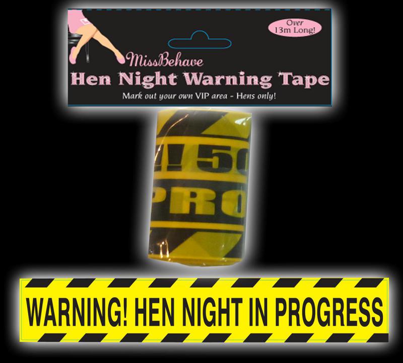 Hen Night Warning Tape - varningsband för möhippan