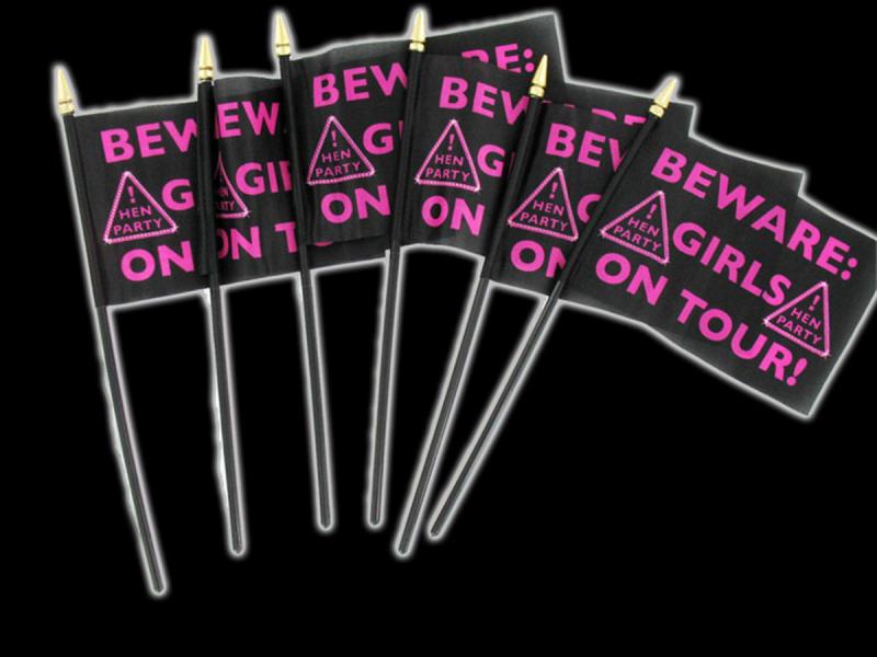 Hen Night Party Hand Flags - handflaggor till möhippan