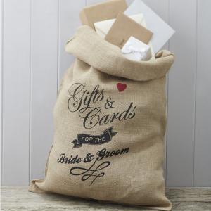 Hessian Burlap Cards Wedding Sack - Vintage Affair
