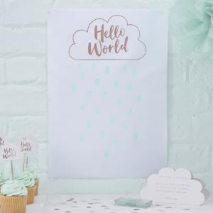 Rose Gold Fingerprint Guest Book - Hello World