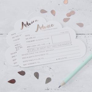 Rose Gold Advice For The Parents Cards - Hello World