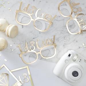 Gold Foiled I Do Crew Fun Glasses - I Do Crew