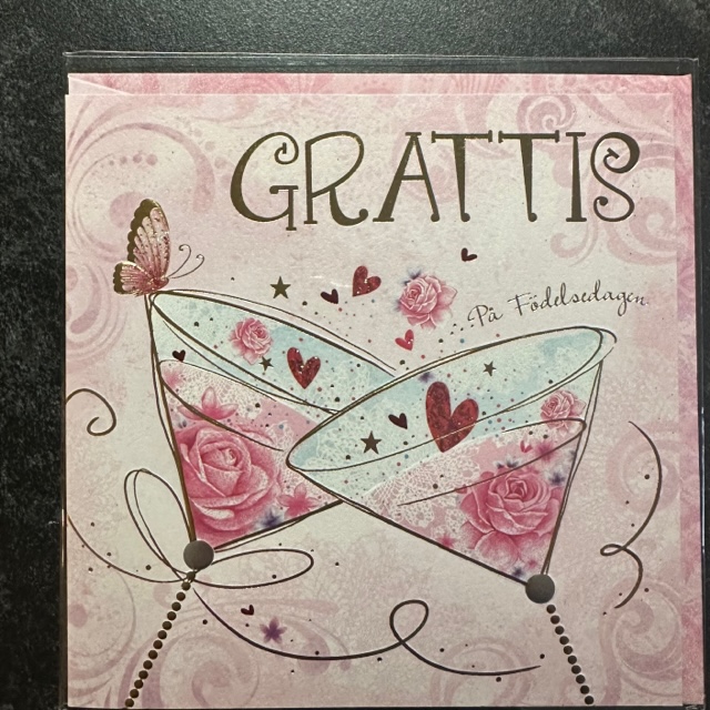 "Grattis...På Födelsedagen" textkort
