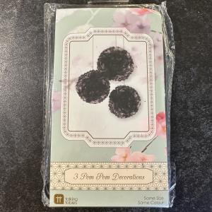 Decadent Decs Black Mix PomPom