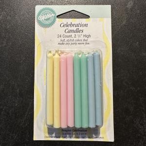 Wilton Celebration Candles - pastellfärgade tårtljus