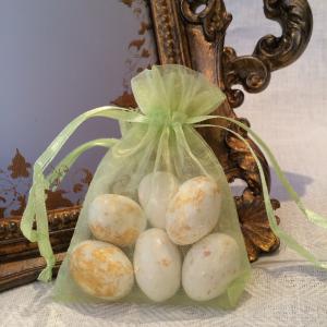 Lime Green Organza Gift Bags - limegröna organzapåsar