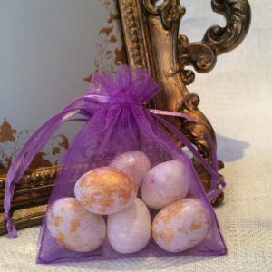 Purple Organza Gift Bags - lila organzapåsar