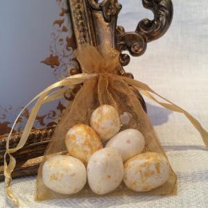 Gold Organza Gift Bags - guldfärgade organzapåsar