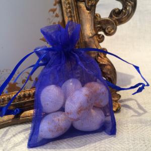 Royal Organza Gift Bags - kornblåa organzapåsar