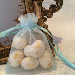 Baby Blue Organza Gift Bags - ljusblåa organzapåsar