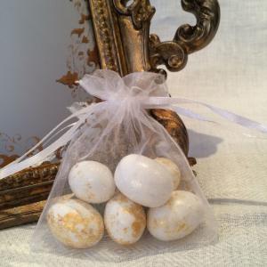 White Organza Gift Bags - vita organzapåsar